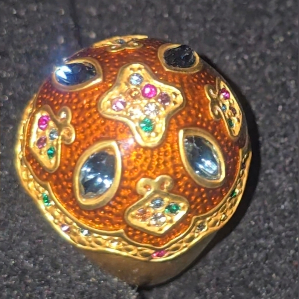 Vintage Gemstone Sputnik Ring, sz ~7.5